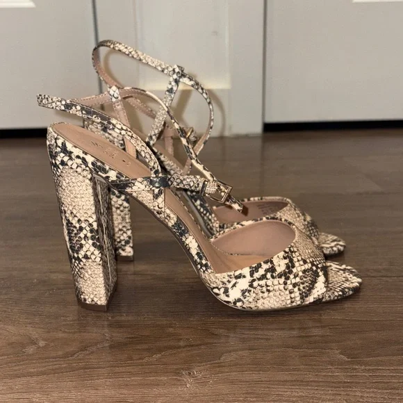 Call It Spring Snakeskin Print Heels - Picture 5 of 8